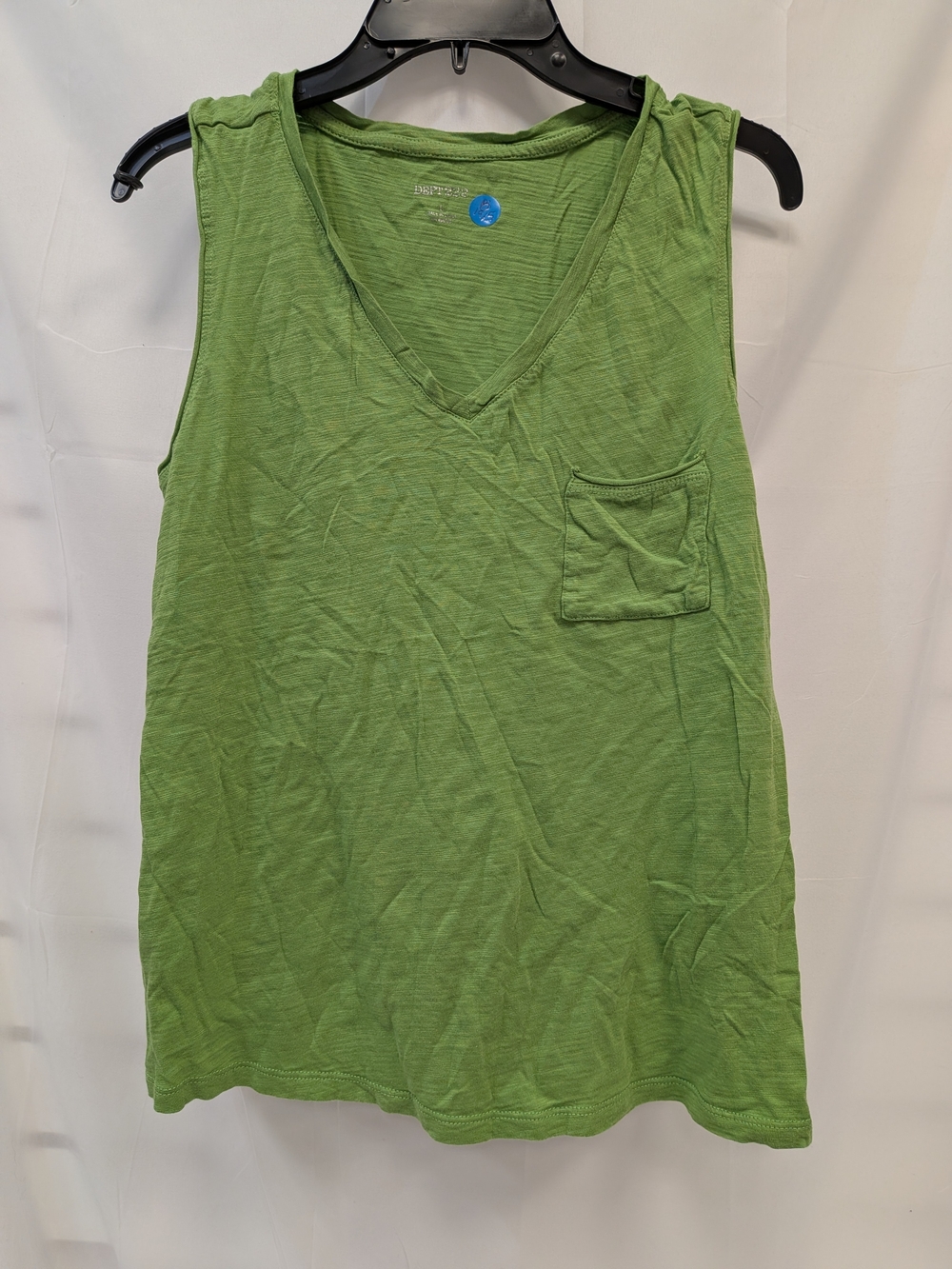 Women's V-Neck Sleeveless Pocket Tank - Green